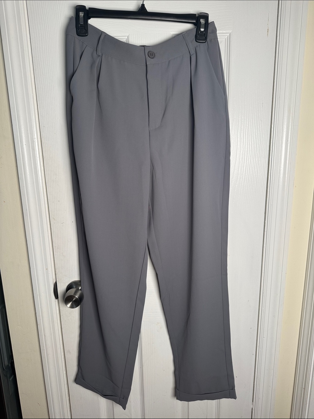 Women’s Gray Dress Pants - Classic Straight Fit